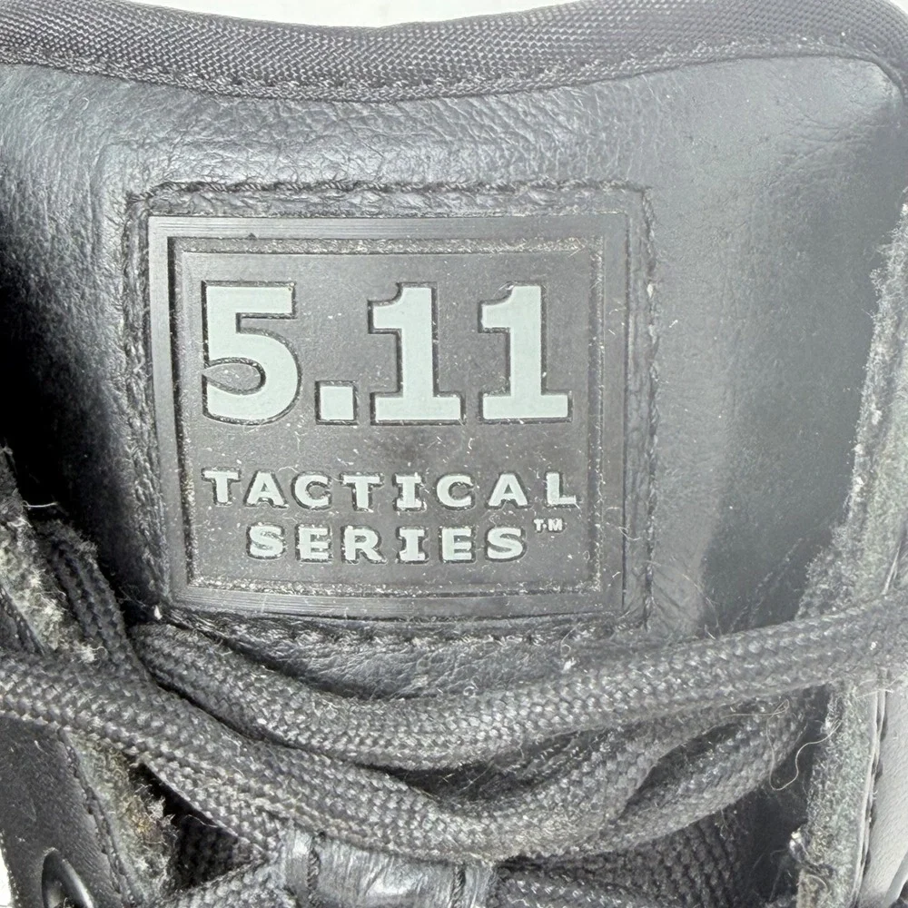 5.11 Tactical Series ATAC 8 Inch Side Zip Boots Mens 9.5 Black Leather 12001